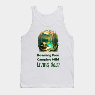 wild camping, adventurer, adventure hiking, design v9 Tank Top